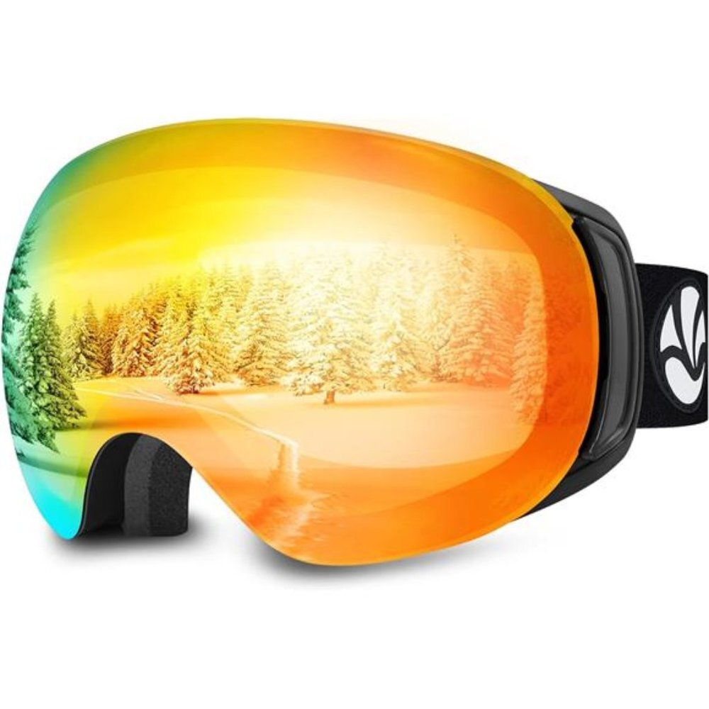SkiGoggles PRO,Frameless Interchangeable Lens SnowboardGoggles 100%UV Protection